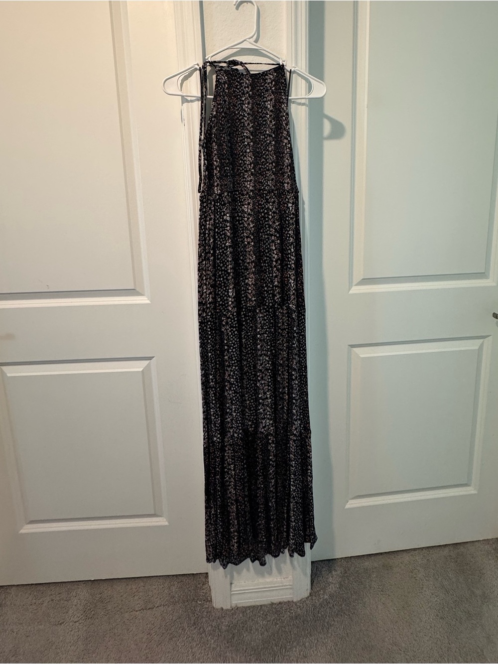 HIPPIE ROSE Womens Maxi Dress Smocked Halter Size XL